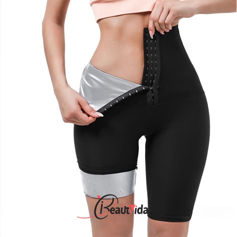 Calças Modeladoras de Sauna BBYTER para Mulheres, Controle de Abdômen, Shorts Emagrecedores com Efeito Levantador de Glú