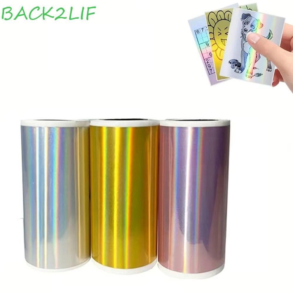 Papel Térmico Holográfico BACK2LIF , Papéis De Impressora Térmica De Cores Vibrantes Brilhantes , Acabamento Liso Premiu