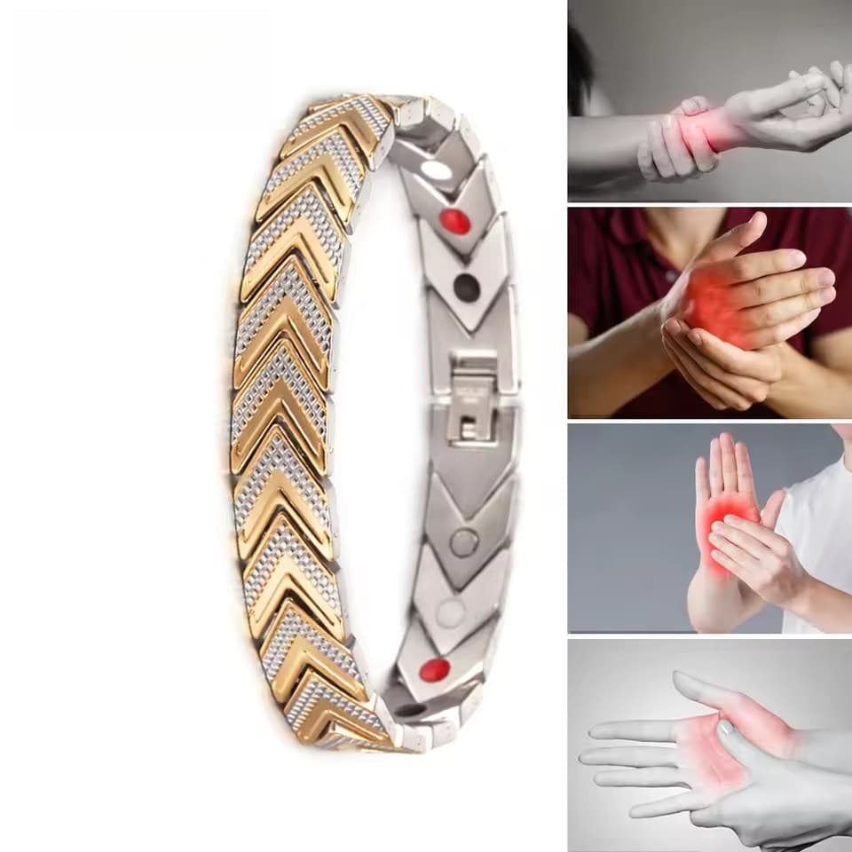 Vinterly Energia Pulseira Magnética Pulseiras Para Mulheres Homens Elo De Corrente De Aço Inoxidável Femme Saúde Germâni