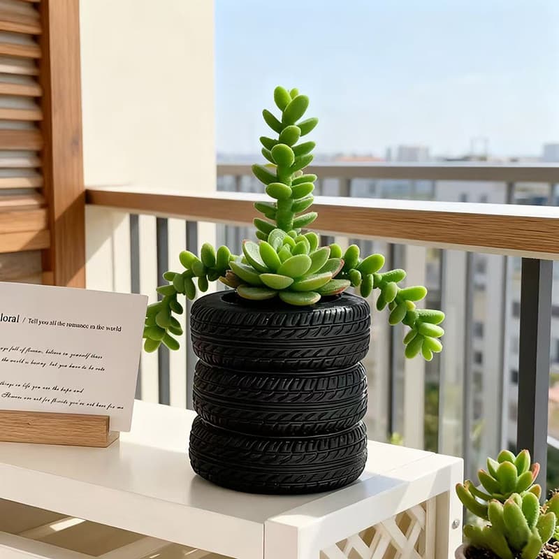 Pneu vaso de flores Cactus suculenta planta verde vaso planta sala estar varanda escritório decorações Desktop