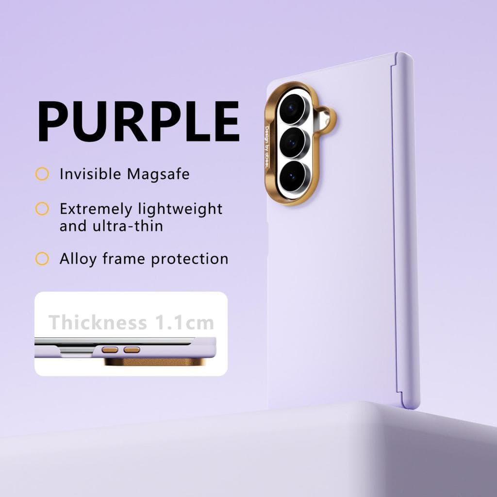 Moda Slim Matte Invisível Magnético Capa De Carregamento Sem Fio Para Samsung Galaxy Z Fold 8 Ultra Alloy Camera Rim Pro
