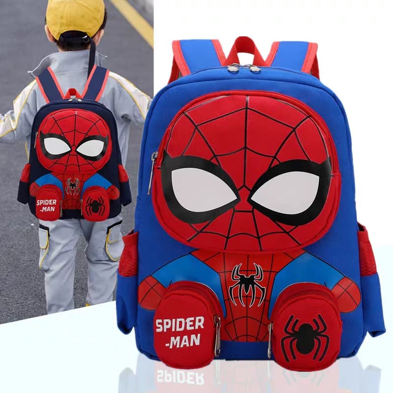 Marvel Spider-Man Superhero Character Mochila Infantil De Grande Capacidade/Bolsa Escolar Universal Para Idades De 1 A 8