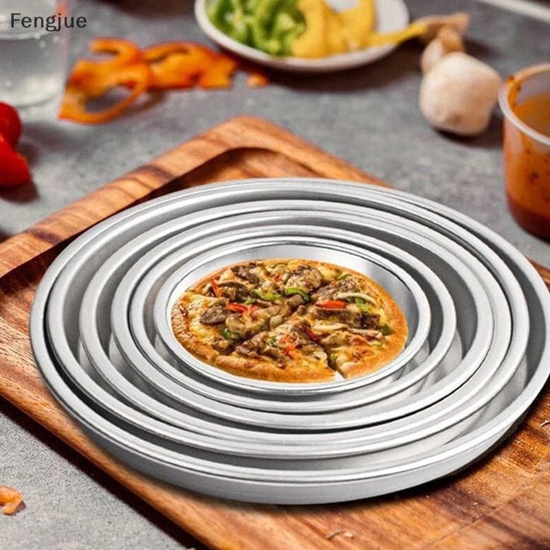 Fengjue 6-12 Polegada Antiaderente Pizza Pan Assadeira Liga De Alumínio Bakeware Ferramentas Cozinha Redonda Panqueca Pa