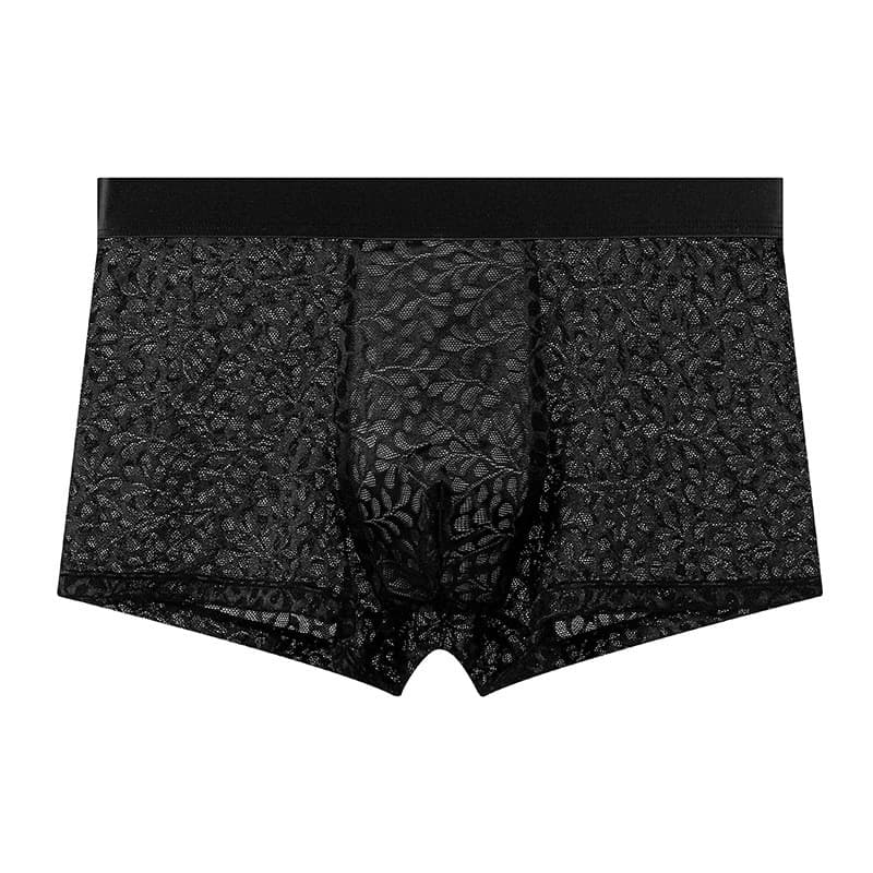 Nova cueca masculina de malha texturizada sem costura em seda gelada, cintura média, tamanho grande, cuecas boxer mascul