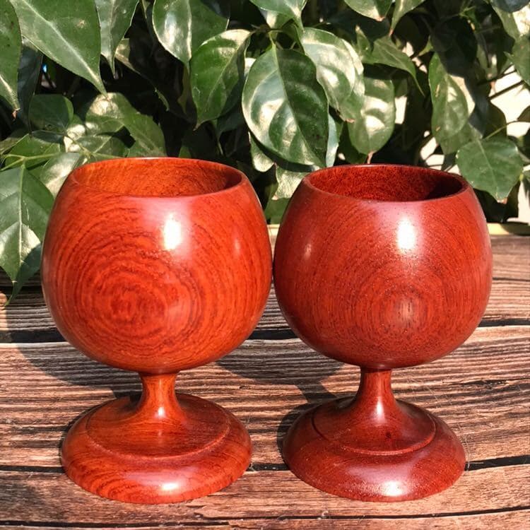 Copo de vinho tinto de mogno birmanês jacarandá grande fruta sândalo vermelho chinês criativo pequeno copo presente made