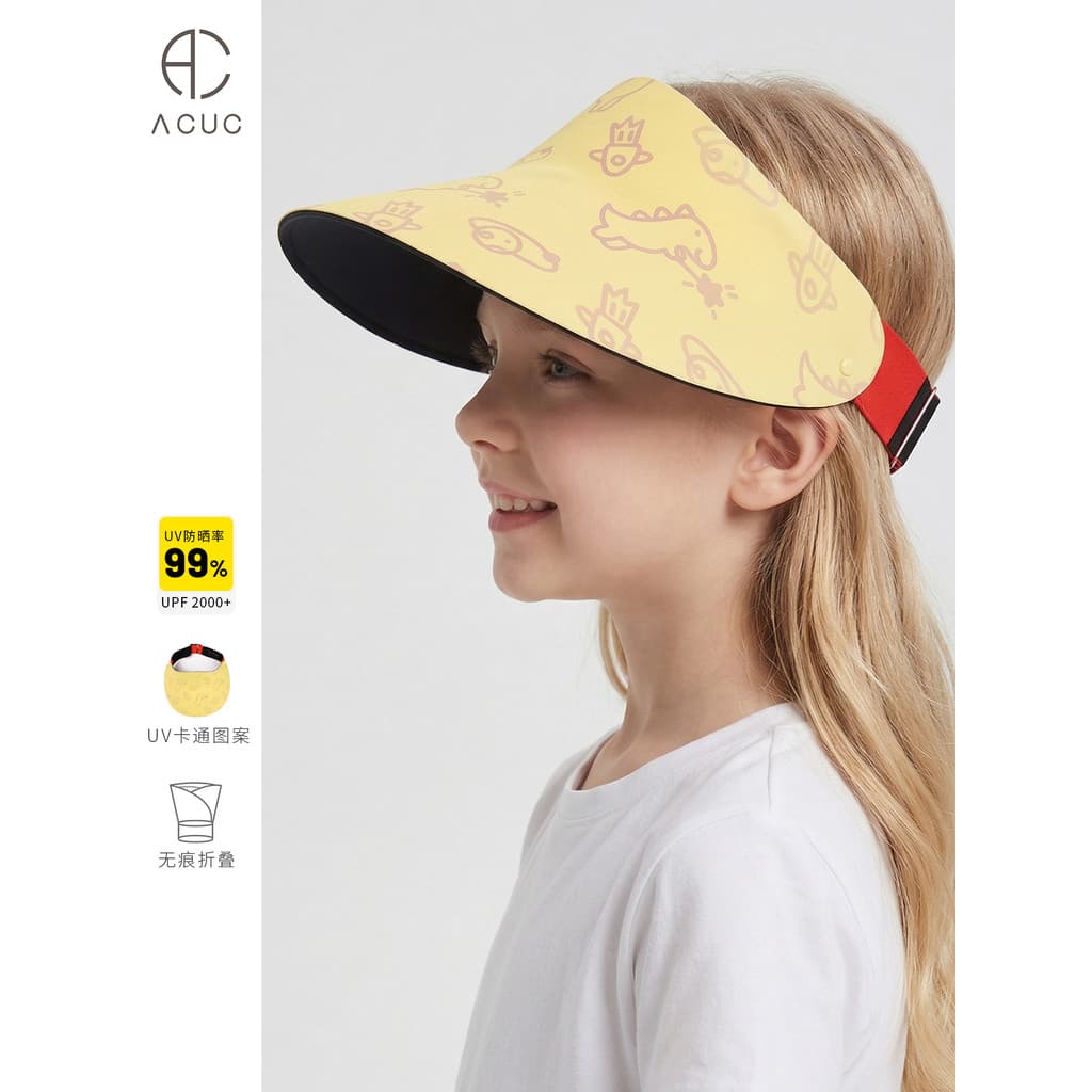Chapéu de sol infantil ACUC verão menina menino Anti-ultravioleta oco chapéu de sol desenho animado chapéu de bebê fofo