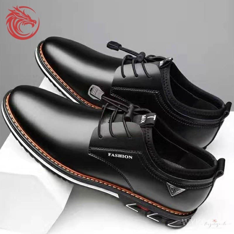 Sapatos Sociais Masculinos de Couro, Sapatos Britânicos Confortáveis de Cano Baixo, Casuais 378 3711