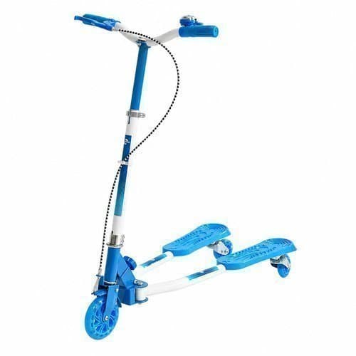 Patinete Infantil Dobrável Leve Portatil Seguro Infantil Azul Diversao