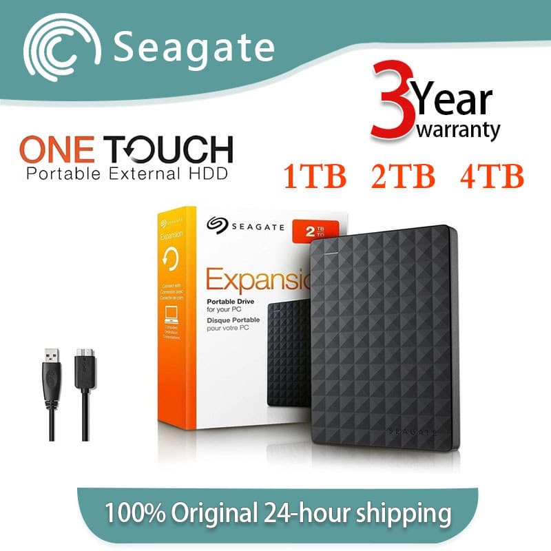 Seagate Original HDD Externo USB 3.0 Disco Rígido Portátil 1TB/2TB/4TB