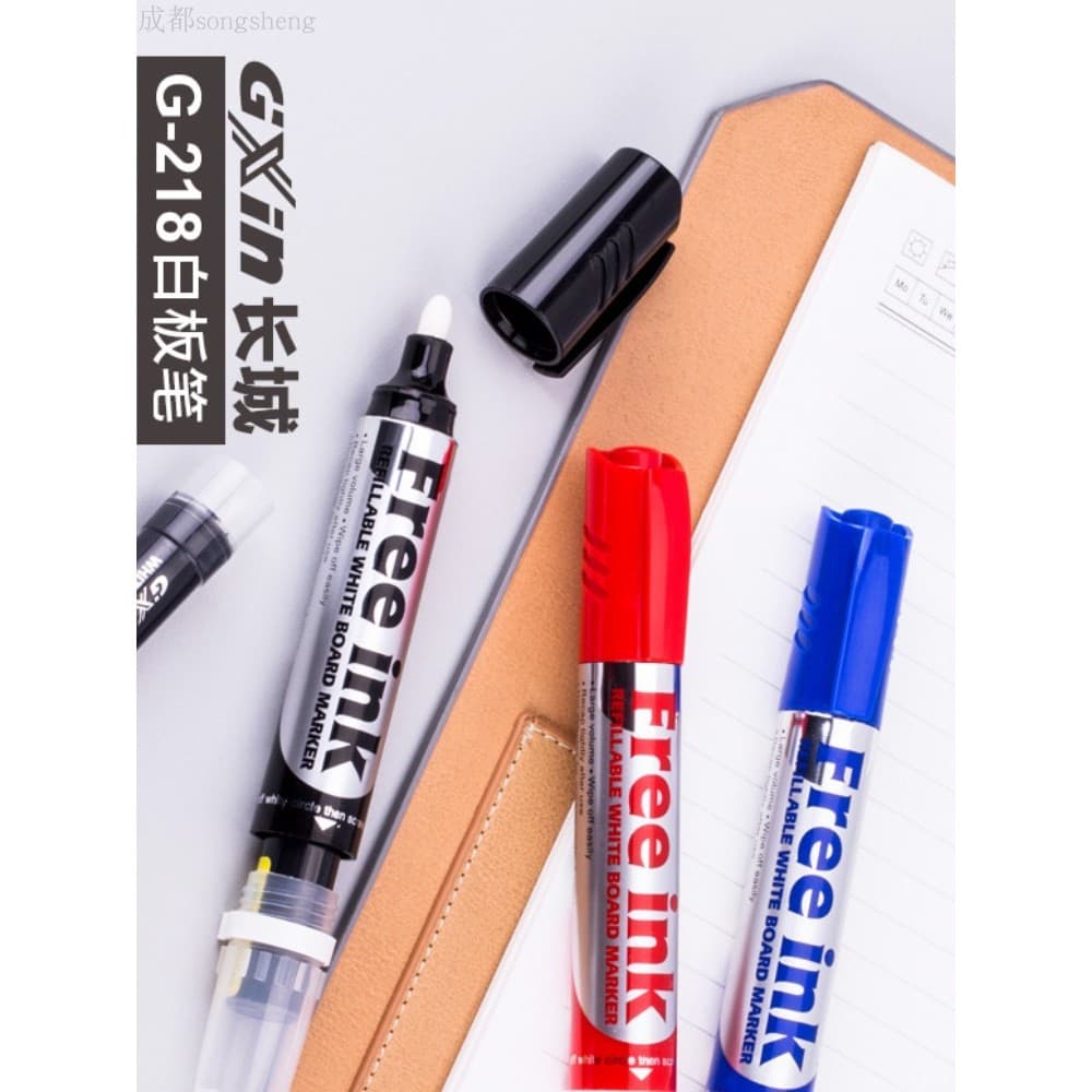 GXIN 218 Caneta para quadro branco Recarga de tinta apagável Recarga Substituir saco de tinta Caneta de ensino
