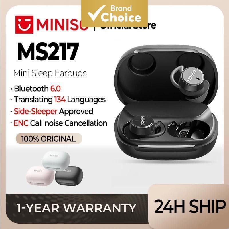 MINISO MS217 Fones De Ouvido TWS AI Tradutor Sleep Earbuds Bluetooth Com Cancelamento De Ruído Fone Esportivo Leve E Con