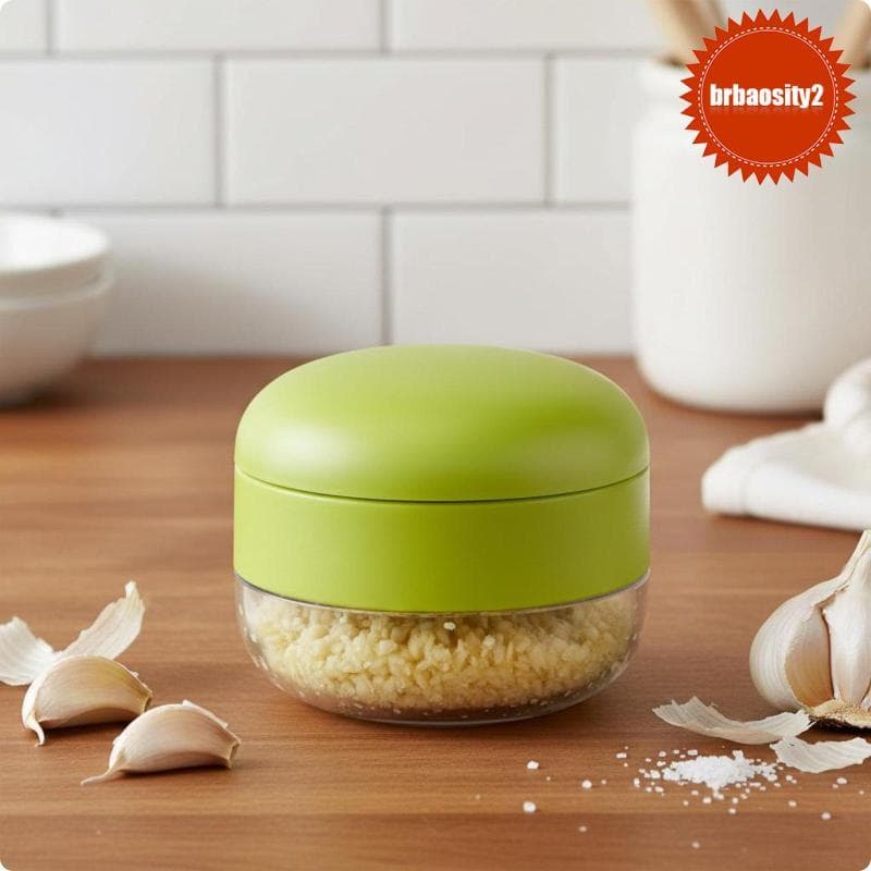[Brbaosity2] Prensa De Alho Com Recipiente Removível Ferramenta Manual De Picar Cozinha Em Aço Inoxidável Para Preparaçã