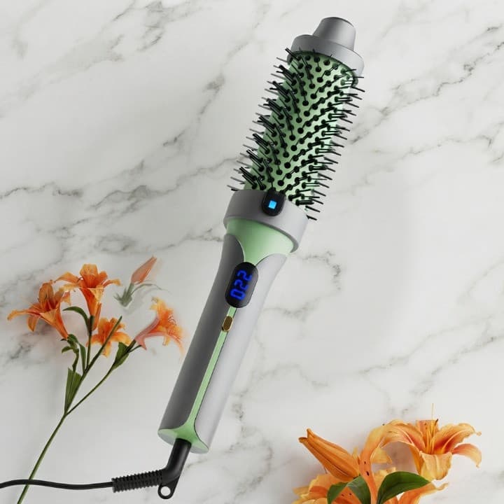 Escova Alisadora de Cabelo com Íons Negativos 4 Níveis de Temperatura Cabo 360° Simplus
