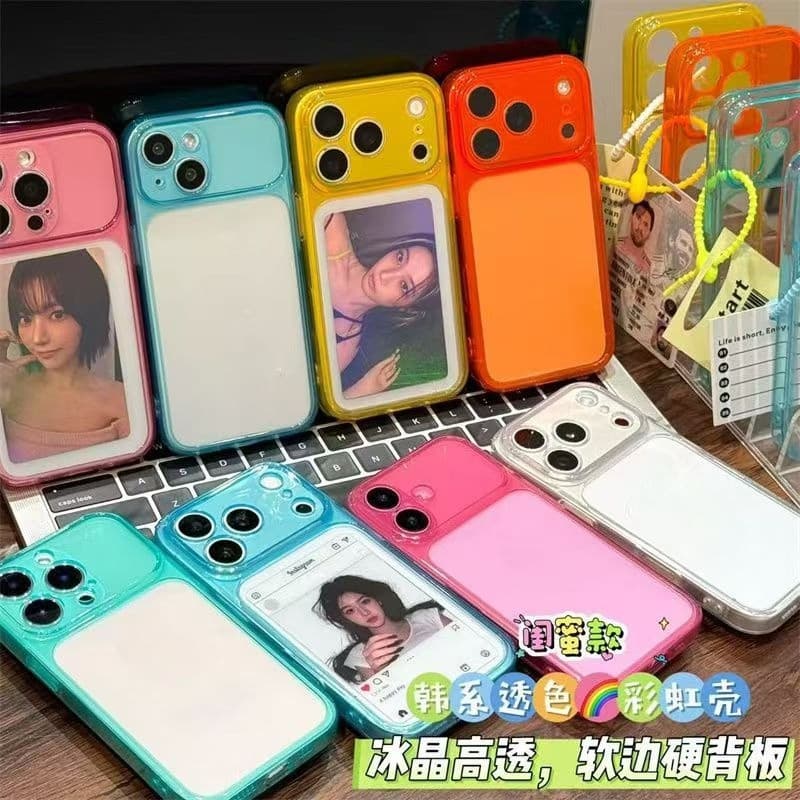 Translúcido Estilo Coreano À Prova De Choque Caso De Telefone Adequado Para IPhone 17 16 15 14 13 12 11 Pro Max Acrílico