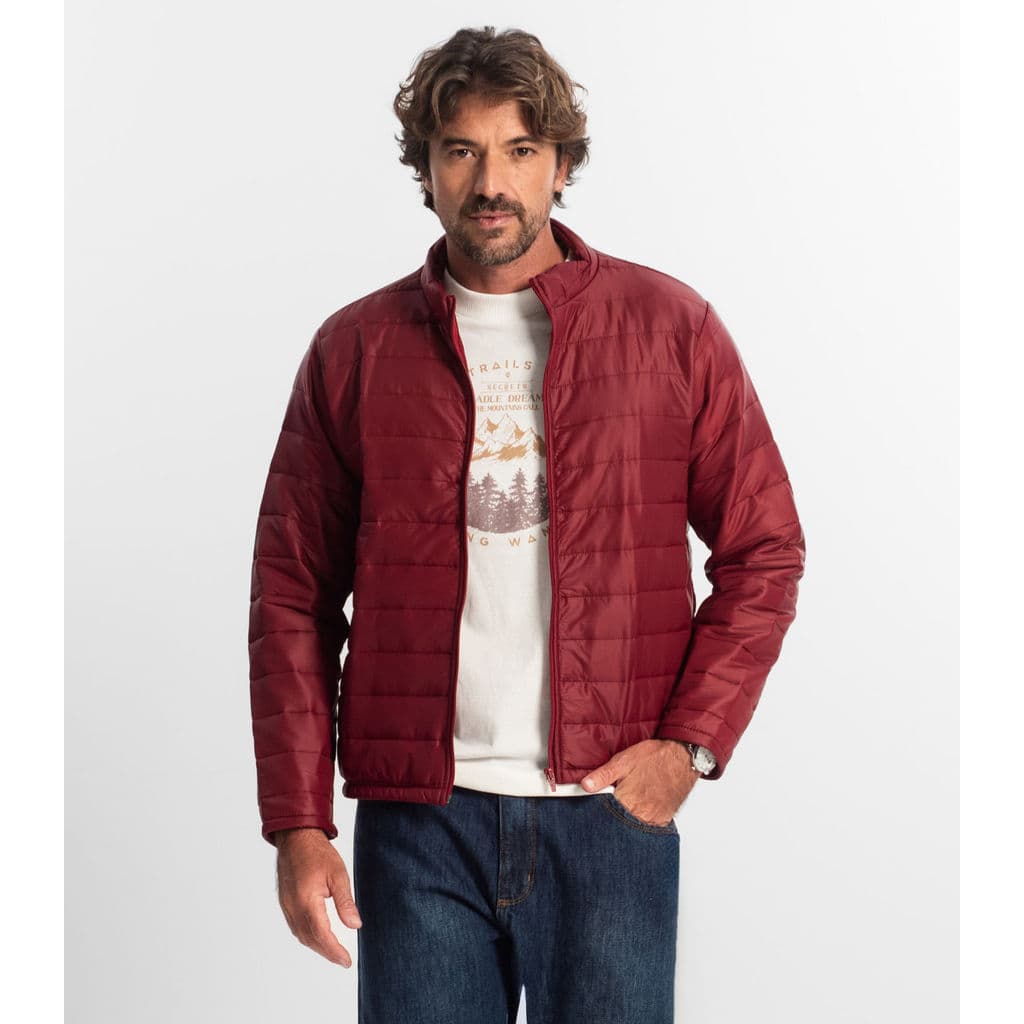 Jaqueta Masculina Em Microfibra Com Bolso Diametro Vermelho