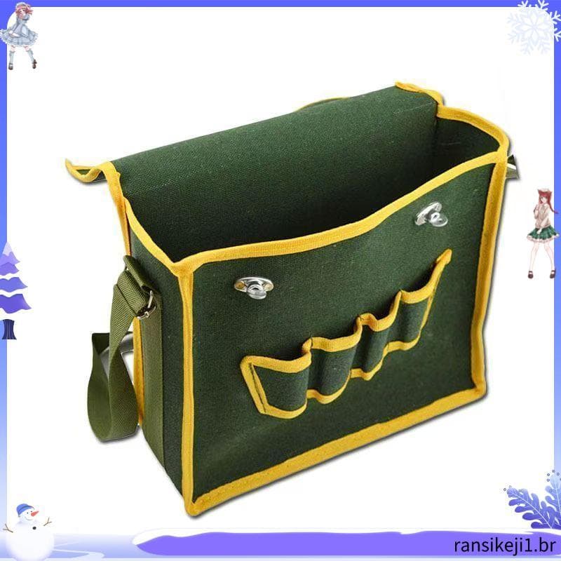 Bolsa de ferramentas de lona grossa, resistente ao desgaste, multifuncional, bolsa de ombro, reparo, eletricista, Hardwa