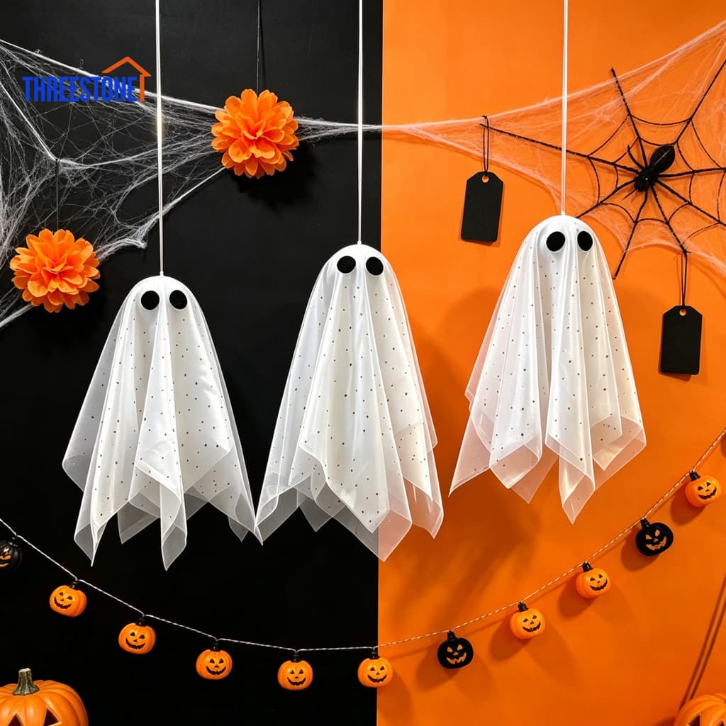 Equipamento De Suspensão De Festa Resistente Às Intempéries , Decorações De Tema Sazonal Assustador , Fantasma De LED Pa