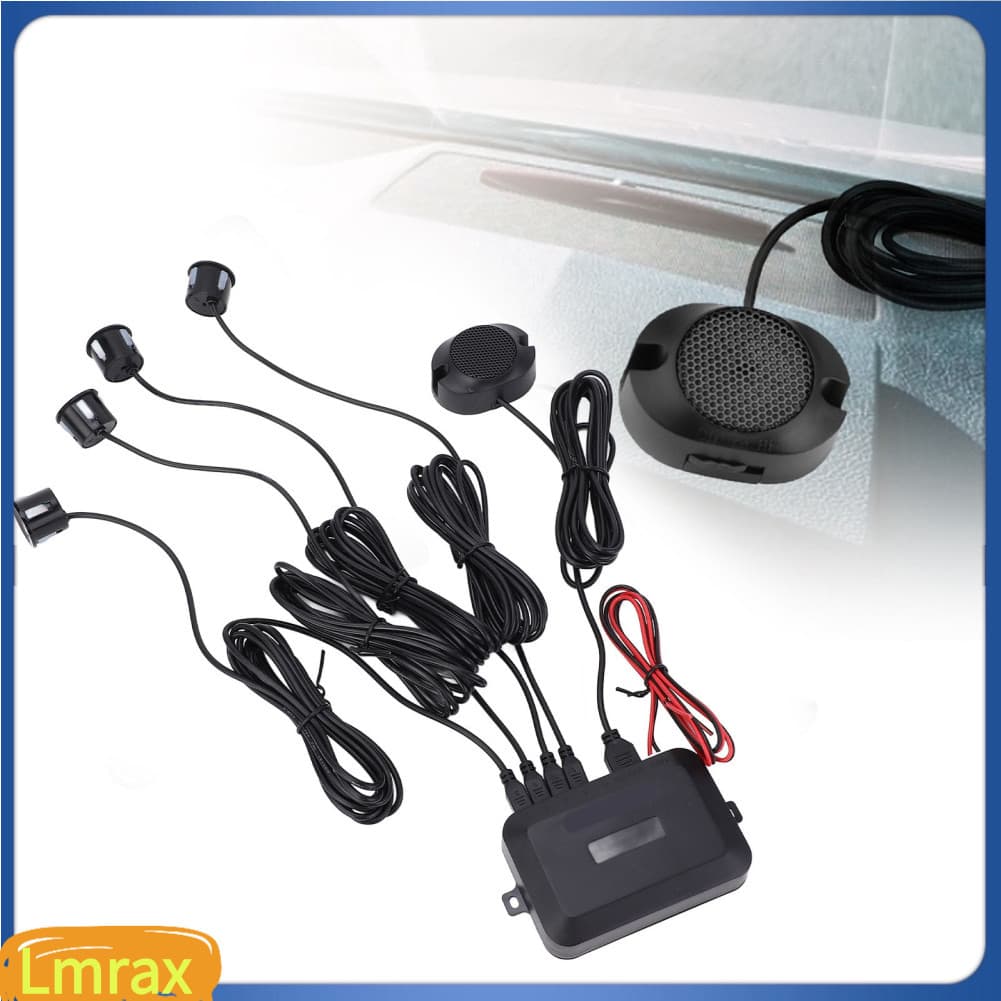 Lmrax-br Sistema de sensor de estacionamento Qiilu 30CM-150CM Precisão 12V 4 Sensores Preto