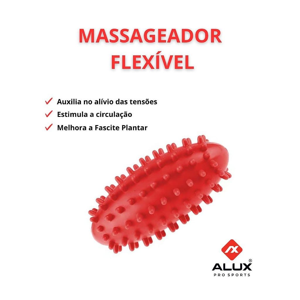 Massageador Flexível Alux para Fascite Plantar e Relaxamento Muscular