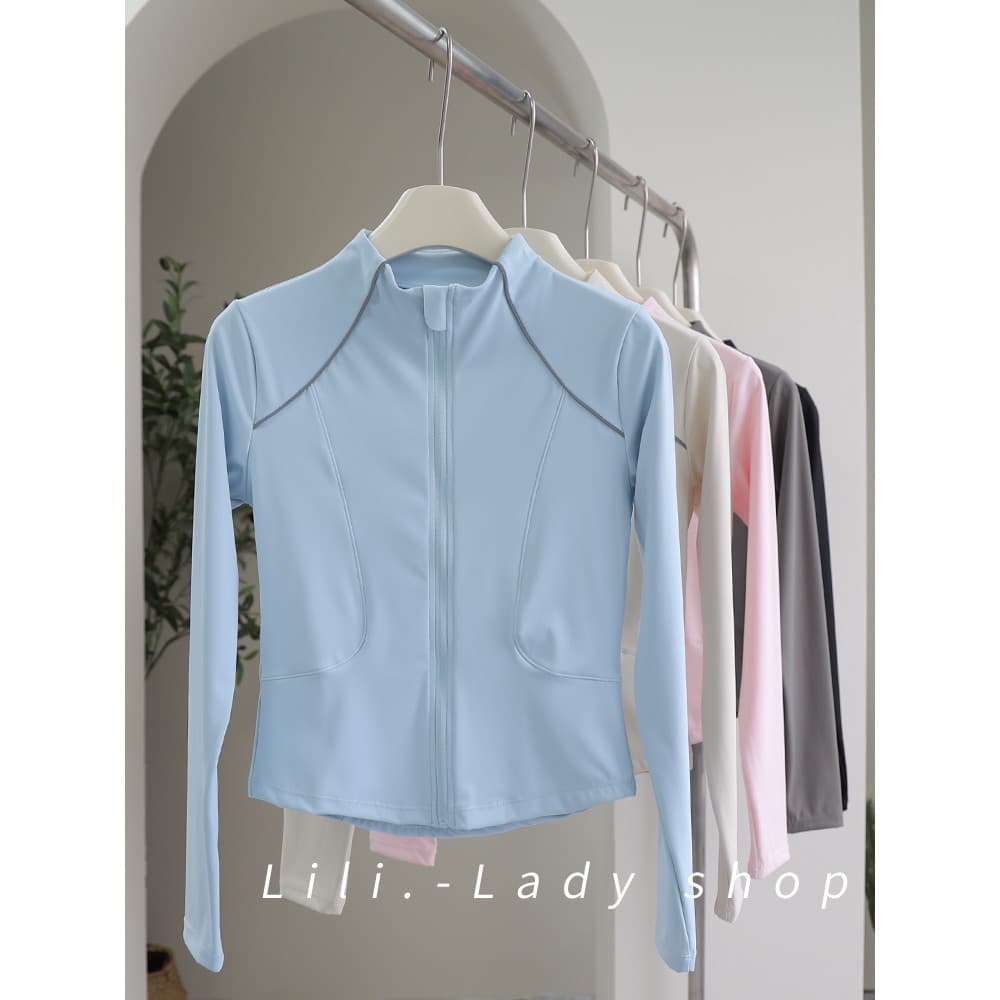 Roupas de Yoga feminino novo estilo jaqueta superior High-End profissional manhã correndo esportes de manga comprida Pil