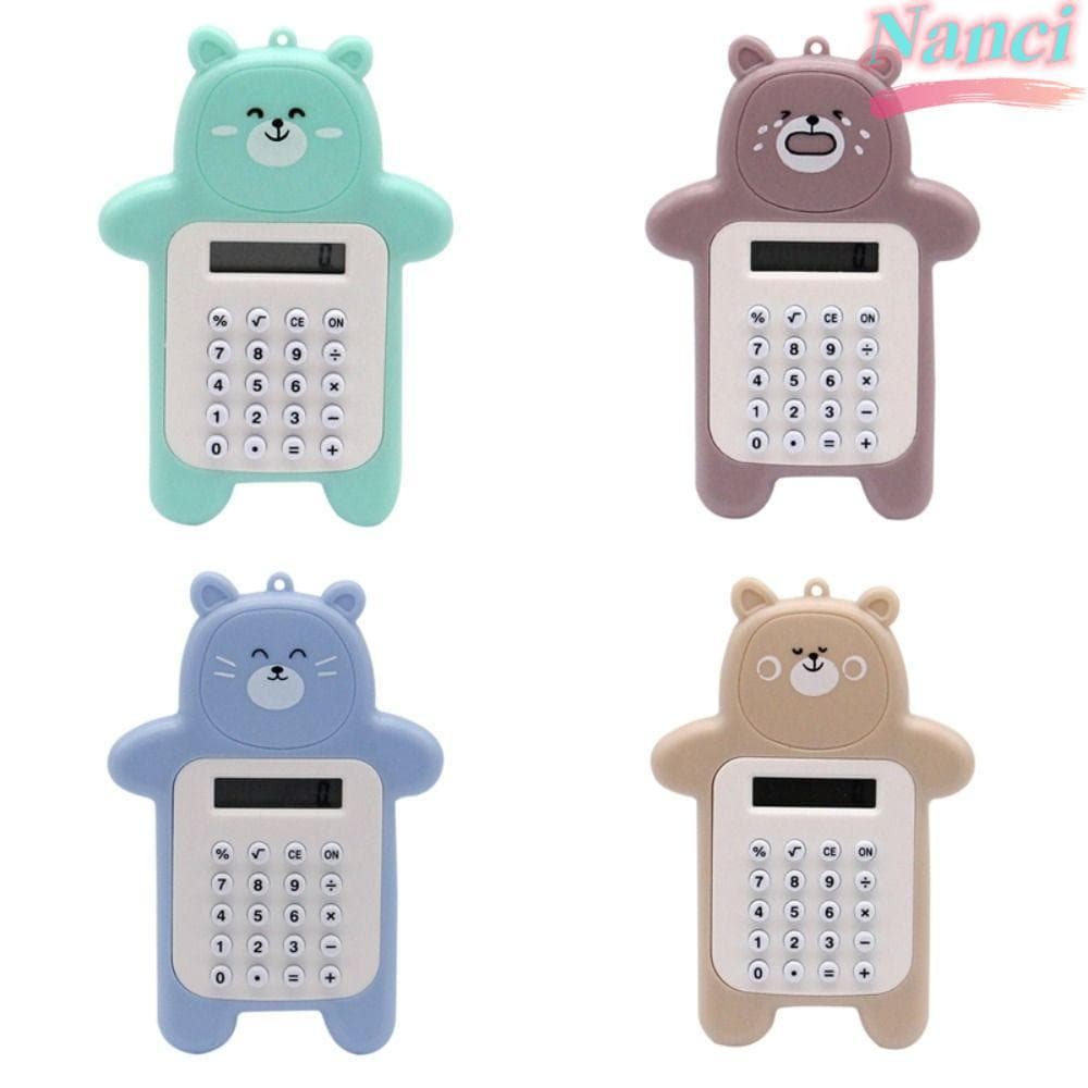 Calculadoras Científicas NANCI , Mini Calculadora Em Formato De Urso De Estudante Com Display De 8 Dígitos