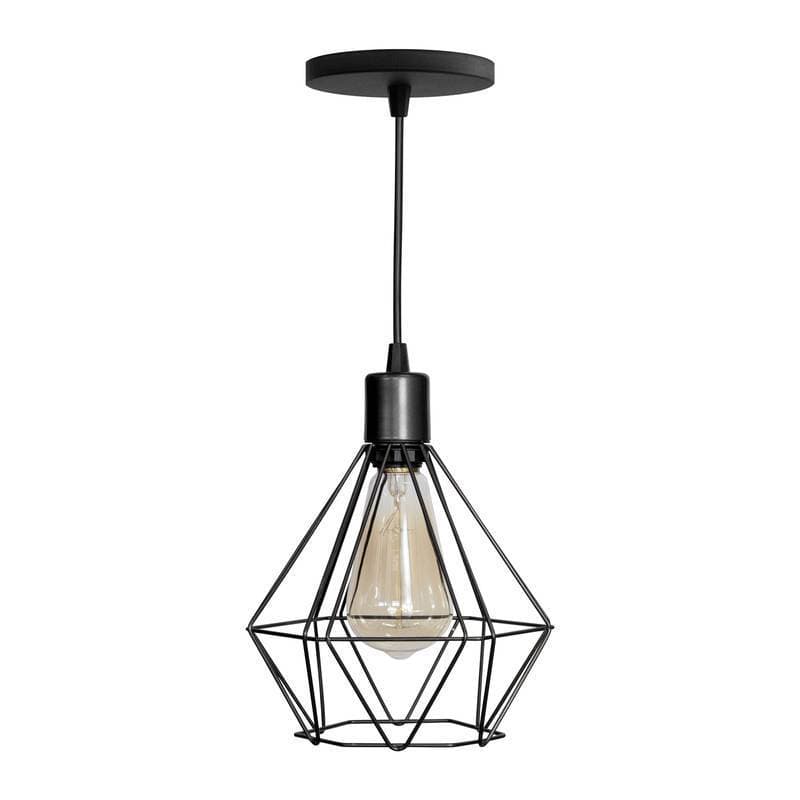 PENDENTE ARAMADO DIAMANTE PRETO