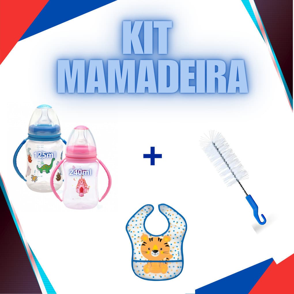 kit 2 mamadeira barato com 2 unidades bico ortodôntico ou Redondo240ml
