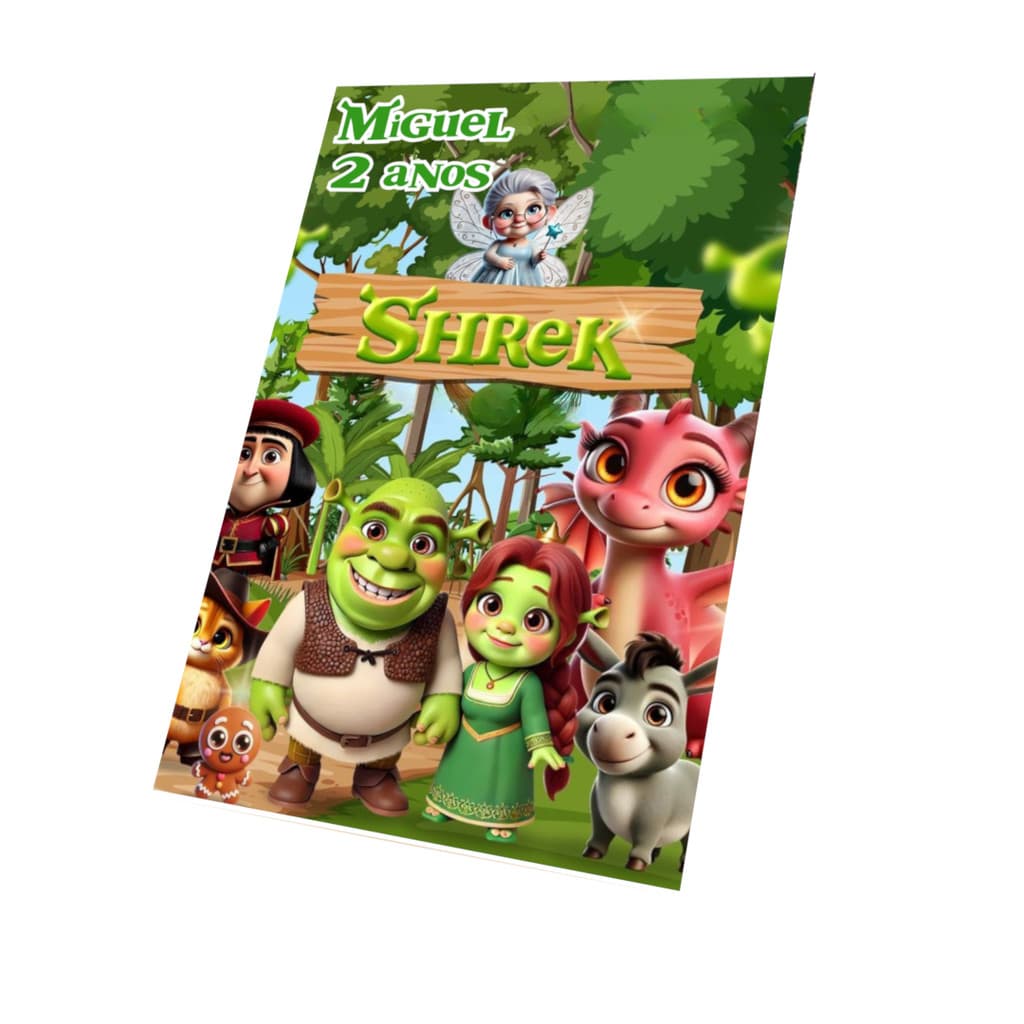 Kit Livrinhos para Colorir Shrek Baby Lembrancinhas Personalizado com nome e idade