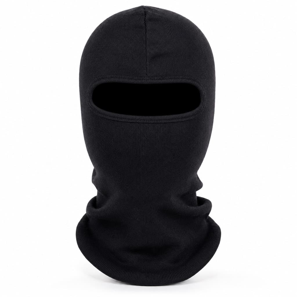 Touca Balaclava Térmica Preta 1 Furo Proteção para Moto Frio Inverno TC-240