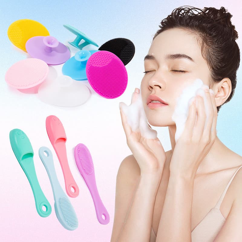 Escova de lavagem facial escova de Shampoo de silicone Manual escova de lavagem facial de silicone limpeza profunda esfo