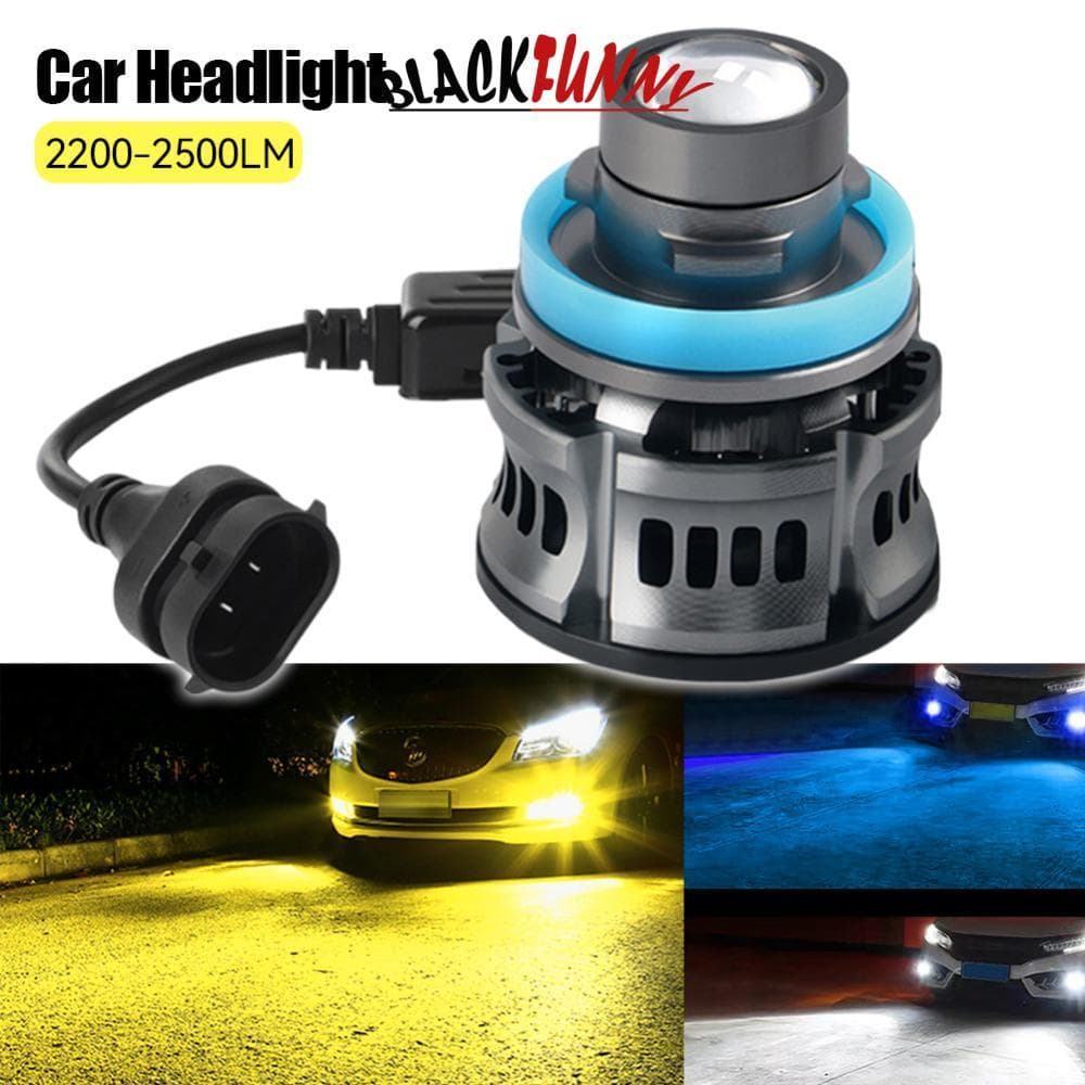 BLACKFUNNY 1Pc 12V H7 H11 H8 H9 9006 HB4 Farol De Lente De Carro LED Lâmpada De Neblina Branco Amarelo Gelo Azul Turbo L