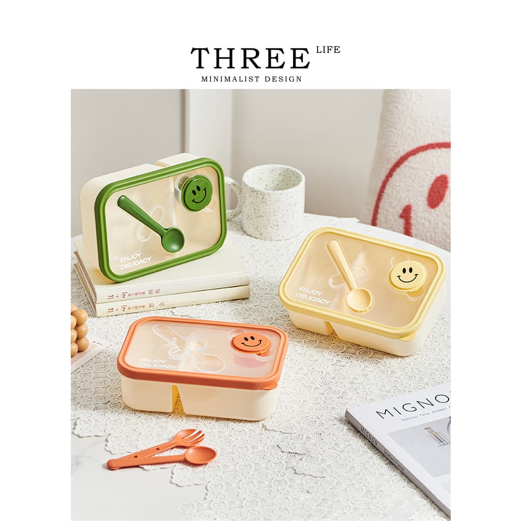Tlife · Estojo · Caixa para conservação de alimentos leves, lancheira, frutas, portátil, micro-ondas | Caixa Coração