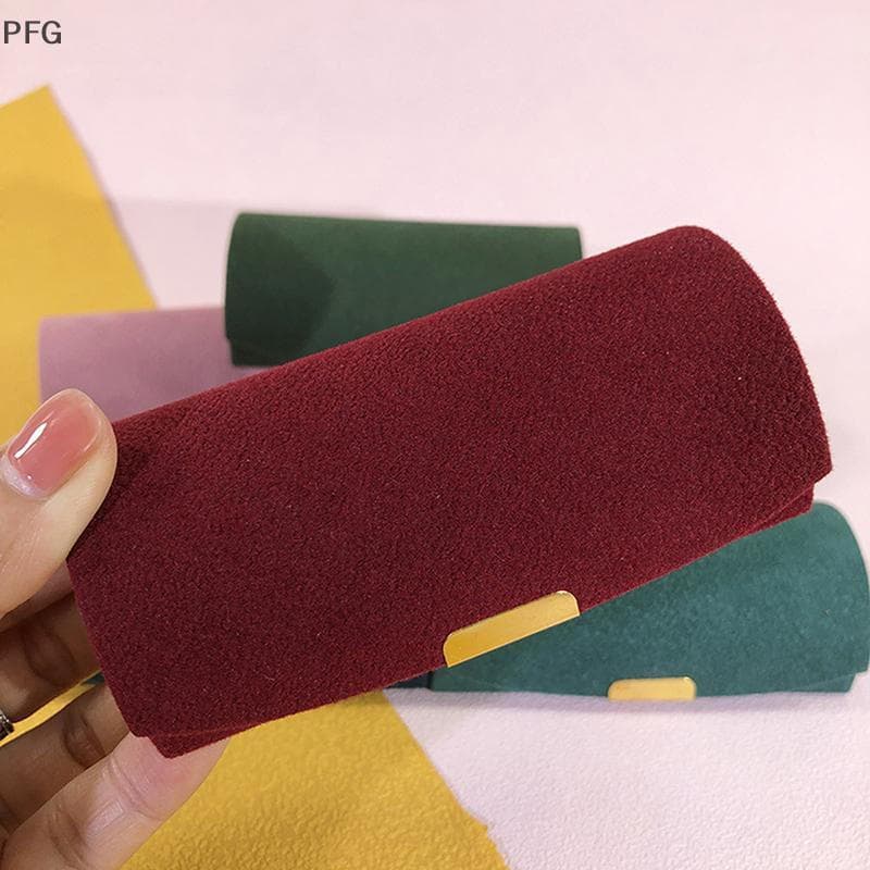 PFG Novo Arco Rosto Caixa De Jóias High-end Frisado Veludo Viagem Portátil Saco De Armazenamento Pulseira Brinco FG