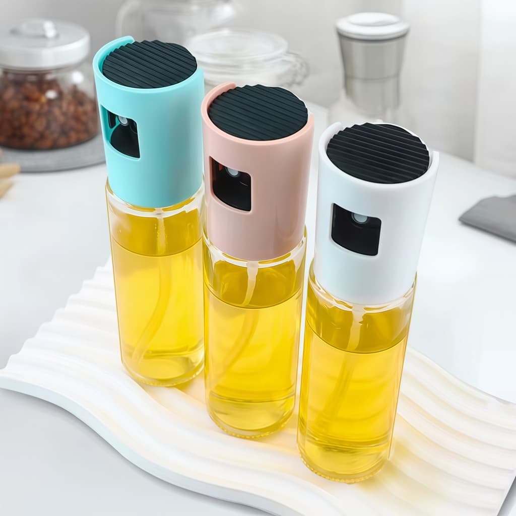 Pulverizador Porta Azeite Vinagre Dispenser 100ml ABS e Vidro DONG