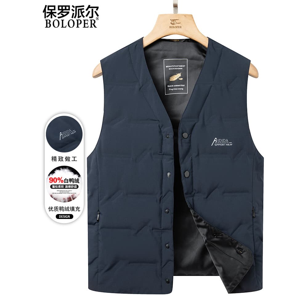 Paul marca para baixo colete masculino inverno 2026 novo estilo colete exterior usar sem mangas jaqueta colete topo