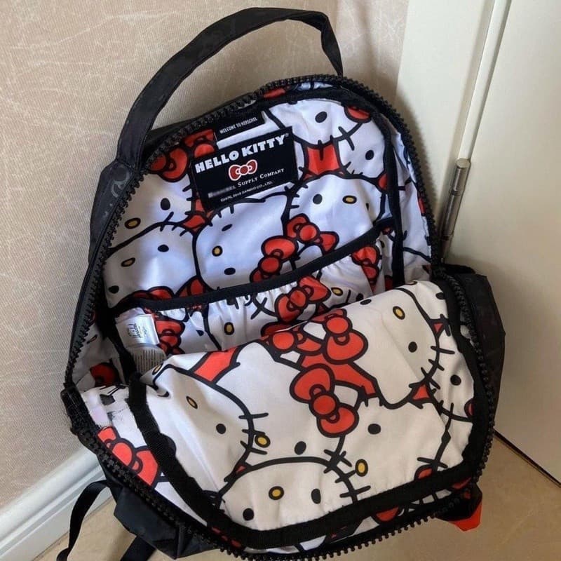 Nova mochila unissex de estilo urbano da Hello Kitty, fofa e leve, adequada para estudantes.