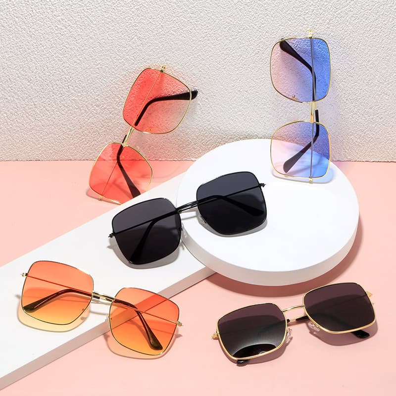 oculos de sol óculos feminino de sol óculos de sol quadrado feminino óculos de sol feminino com proteção uv Zhou Yangqin