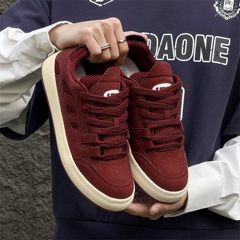 2025 sapatos masculinos estilo ins quente na moda sapatos vermelhos tênis masculinos cem edição tênis vermelho Angola ma