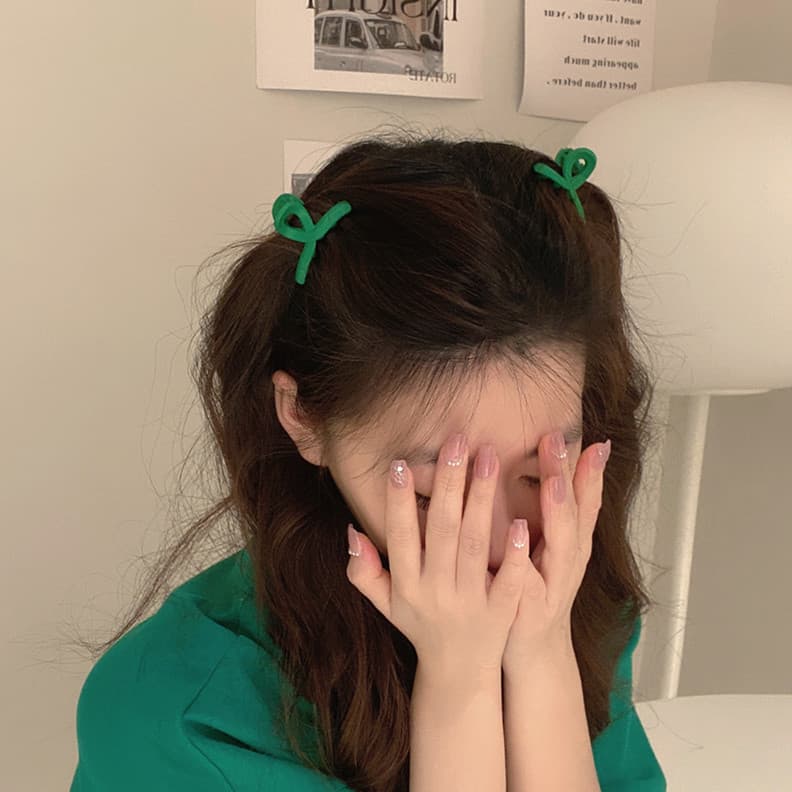 Verde pequeno Grab clip Headdress pequeno requintado grampo de cabelo acessórios para o cabelo franja clipe 2024 novo es