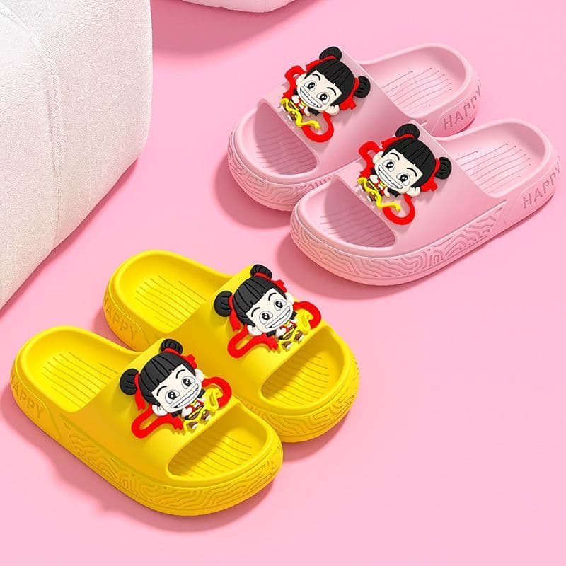 Desenhos animados estilo Puff EVA antiderrapante meninos meninas casa crianças sapatos-secagem rápida leve 1.5-3.5cm de