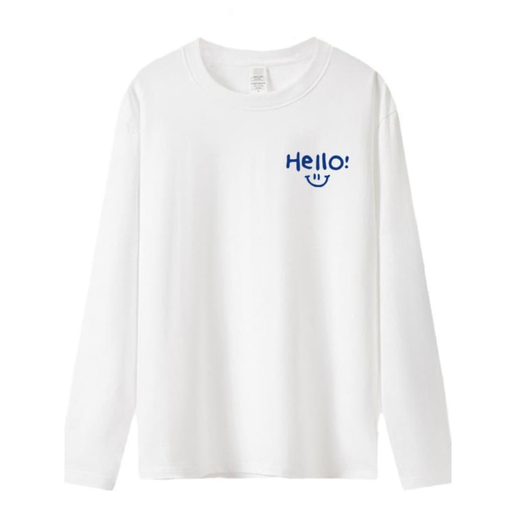 Eisentu Street Wear 230g algodão puro na moda camiseta esportes Casual manga comprida camiseta quente em torno do pescoç