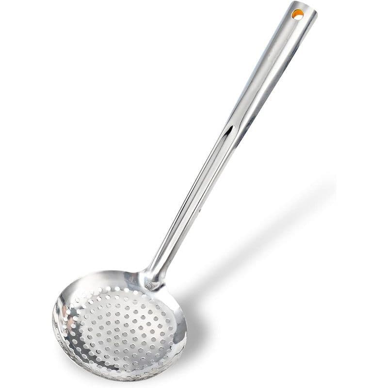 TENTA KITCHEN Dia 16CM Skimmer De Aço Inoxidável/Colher Com Fenda/Concha De Filtro Alça Resistente Ao Calor De Plástico