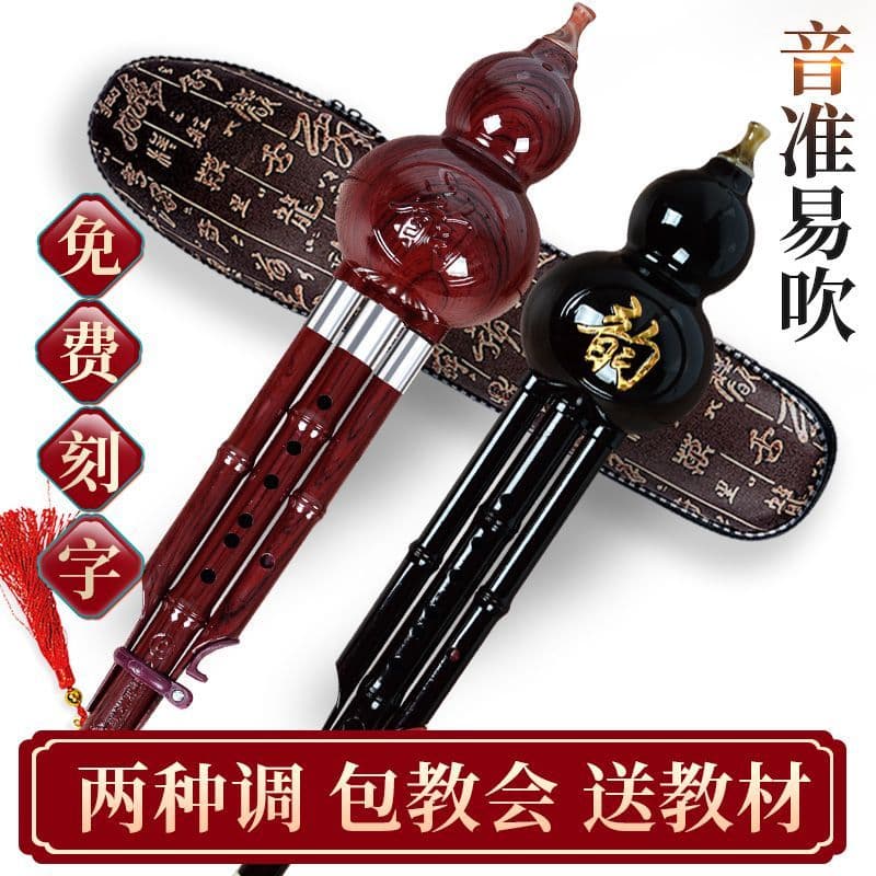 Cabaça de seda instrumentos musicais étnicos iniciantes estudantes adultos crianças desempenho introdutório gota#现货葫芦丝民族