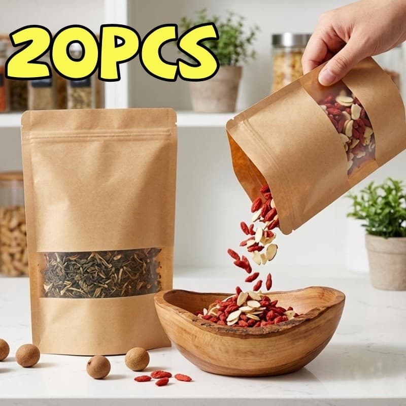 Bolsa Portátil Para Armazenamento De Doces , À Prova De Umidade , Saco Multiuso Embalagem De Alimentos E Nozes Com Janel