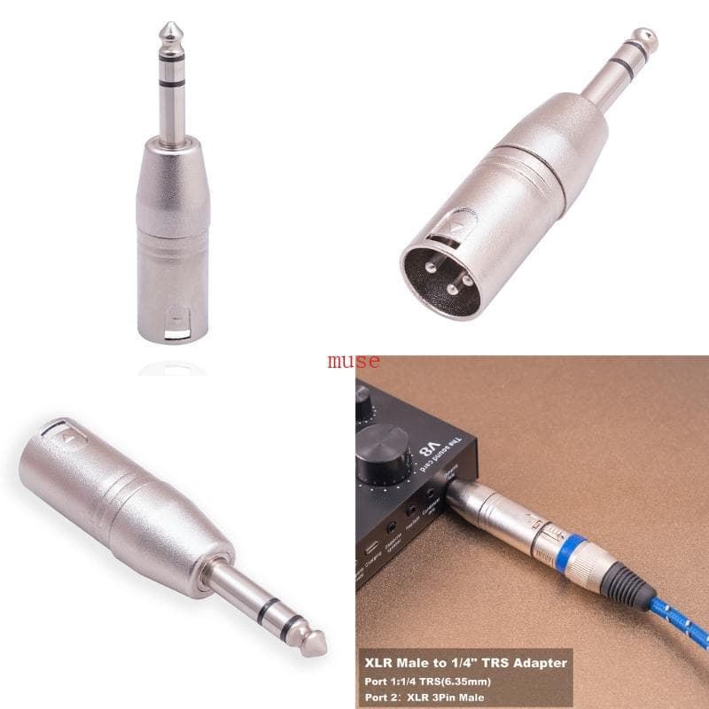 muse 1 Conector Adaptador Macho TRS Para XLR De 4 Polegadas Mixer De Placa De Som