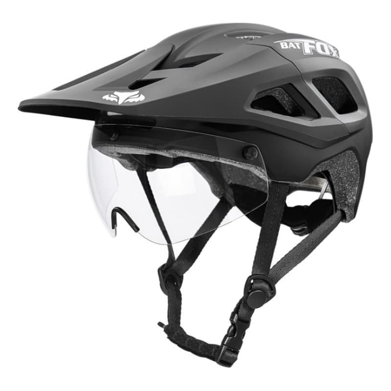 Capacete de Bicicleta  com Visor Transparente, Capacete de Mountain Bike, Ventilado, Ajustável, Proteção para Ciclismo
