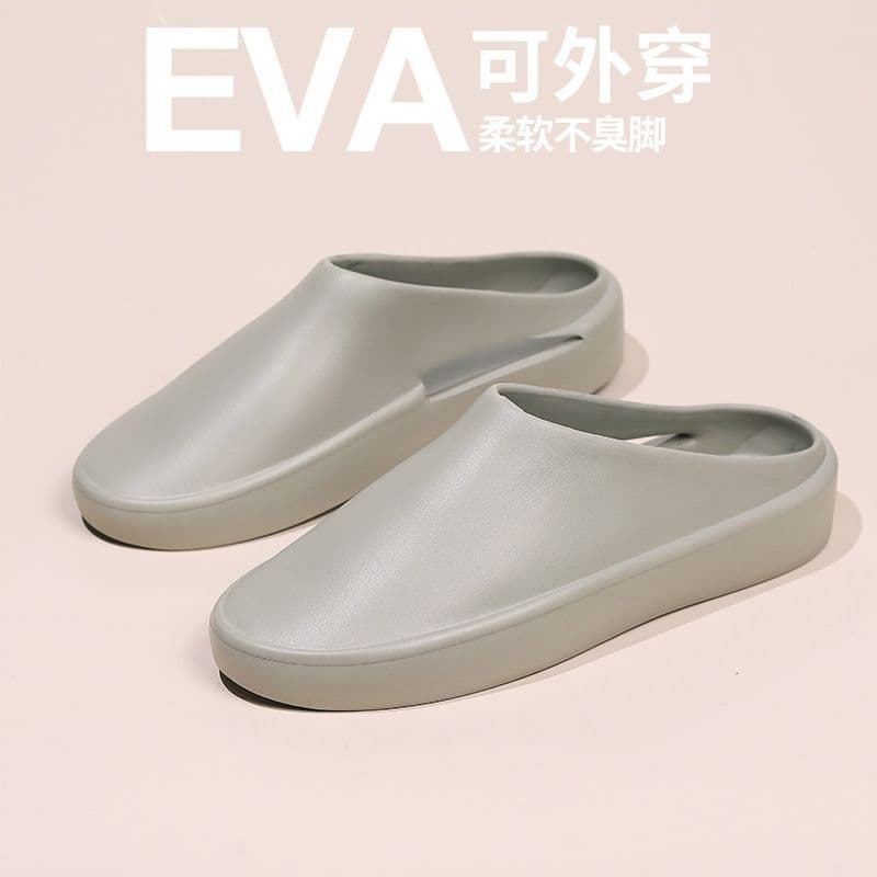 Chinelos meio chinelos Toe-Baotou verão masculino novo estilo chinelos antiderrapantes