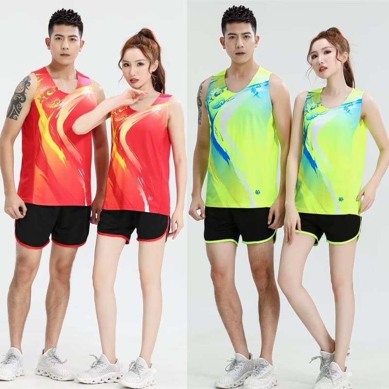Profissional masculino feminino pista e campo roupas treinamento competição correndo maratona das crianças exame corpora
