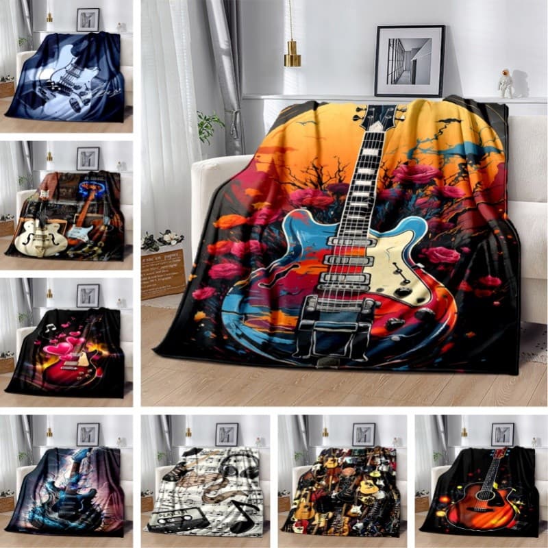 Cobertor Personalizado Para Guitarra , De Flanela Elétrica De Metal Pesado , Letras Personalizadas , Presente De Anivers