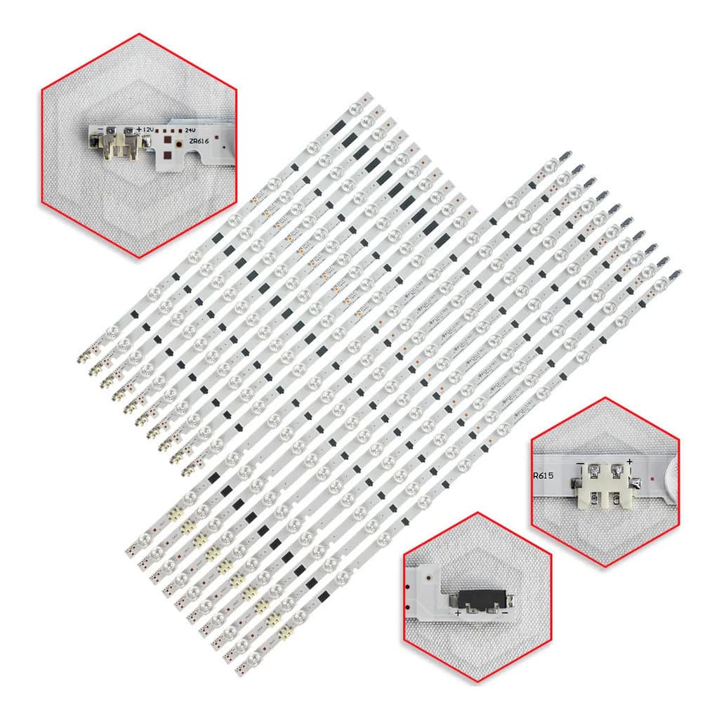 Kit 20 Barras Led Tv Un55f6800 Un55f5500 Compatível Samsung Tudo Eletro MSL PARTS